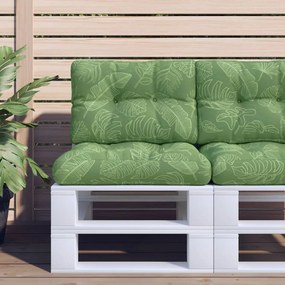 vidaXL Μαξιλάρι Παλέτας με Σχέδιο Φύλλων 50 x 40 x 12 εκ. Υφασμάτινο