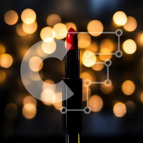 Σετ των 2 Intra Συλλεκτικό Ξύλινο Παζλ Plywood 4mm - Κόκκινο κραγιόν σε φόντο Bokeh Σε Ξύλινο Κουτί - Διαστάσεις: 10x10 cm – 25 κομμάτια