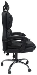 ΚΑΡΕΚΛΑ ΓΡΑΦΕΙΟΥ OCTAVIUS HM1202 ΜΑΥΡΟ PVC &amp; NYLON-ΜΕΤΑΛ.ΧΡΩΜΙΟ ΒΑΣΗ 63x73x129Υεκ