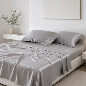 Σεντόνια King Size (Σετ) Silk Fashion Bamboo Light Grey