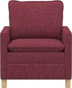 vidaXL Καναπές Κόκκινο 76 x 81 x 87,5 εκ Ύφασμα