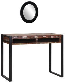 vidaXL Καθρέφτης Βεντάλια Πολύχρωμο 100x50x75 εκ. Συμπαγές Ξύλο Ανακυκλωμένο