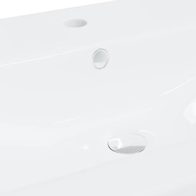 Νιπτήρας Ένθετος Λευκός 61 x 39 x 18 εκ. Κεραμικός με Βρύση - Λευκό