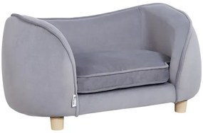 VEVOR Pet Sofa, Dog Couch for Small Dogs and Cats, Soft Velvety Dog Sofa Bed, 66 lbs Loading Cat Sofa, Dark Grey