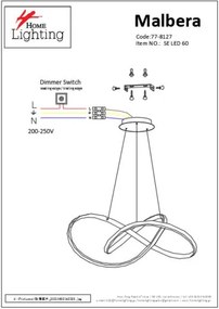 SE LED 60 MALBERA PENDANT CHROME Β5