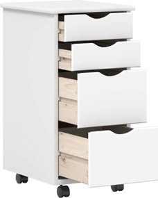 vidaXL Σετ Γραφείου και Κινητού Ντουλαπιού MOSS 2 pcs Λευκό