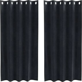vidaXL Κουρτίνες συσκότισης 2 pcs Μαύρο 140 x 175 cm Βελούδο