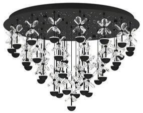 Φωτιστικό Οροφής - Πλαφονιέρα Pianopoli 2 390276 78x52,5cm Led Black-Clear Eglo