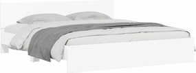 vidaXL Σκελετός Κρεβατιού Λευκό 137 x 190 cm Επεξεργασμένο ξύλο