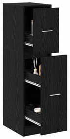 vidaXL Φαρμακοποιϊκή Ντουλάπα Μαύρη δρυς 30 x 41 x 118 εκ.