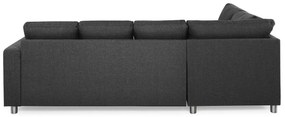 Γωνιακός Καναπές Scandinavian Choice C153, Σκούρο γκρι, Ασημί, 254x194x82cm, Πόδια: Μέταλλο | Epipla1.gr