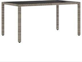 vidaXL Σέτ φαγητού για κήπο 7 pcs Γκρι συνθετικό ρατάν