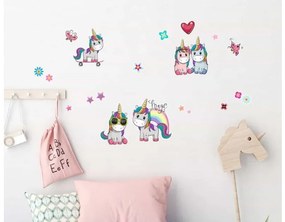 Παιδικό Αυτοκόλλητο Τοίχου Μονόκερος Colorful Unicorns L 18116 Ango Dalber-18116-Πολύχρωμο 18116