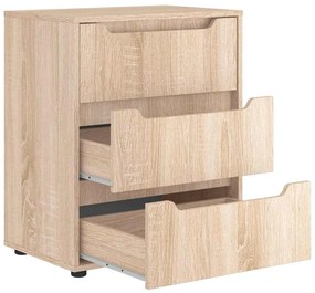 Sideboard VISNES Δρυς Sonoma 60x40x73 cm Ξύλο μηχανής - Καφέ