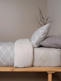 Σετ Σεντόνια Cotton Feelings 2048 Grey Διπλό με λάστιχο (150x205+30)
