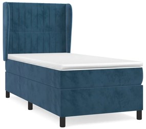 ΚΡΕΒΑΤΙ BOXSPRING ΜΕ ΣΤΡΩΜΑ ΣΚΟΥΡΟ ΜΠΛΕ 100X200 ΕΚ. ΒΕΛΟΥΔΙΝΟ 3129319