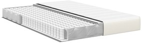 vidaXL Στρώμα με Ελατήρια Pocket Κρεμ Μέτριο 160x200x20 εκ Υφασμάτινο