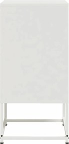 vidaXL Κομοδίνα 2 τεμ. Λευκό 36x39x78 εκ. από Χάλυβα