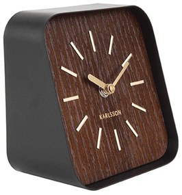 Ρολόι Επιτραπέζιο KA5718DW 15x15cm Μεταλλικό Dark Brown Karlsson Μέταλλο