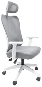 ΚΑΡΕΚΛΑ ΓΡΑΦΕΙΟΥ MEXER HM1195.02 ΓΚΡΙ MESH-ΜΕΤΑΛ.ΒΑΣΗ-ΣΚΕΛΕΤΟΣ ΛΕΥΚΟΣ 68x70x136Υεκ.