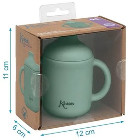 Εκπαιδευτικό Ποτηράκι Σιλικόνης Kiokids 120ml Μέντα