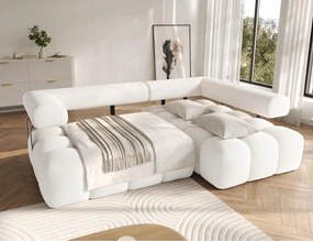 Γωνιακός Καναπές Velly-Λευκό-Δεξιά