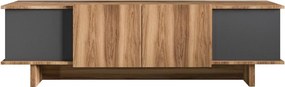 Έπιπλο Τηλεόρασης Ανθρακί / Καρυδί CRESOL 180x33x50