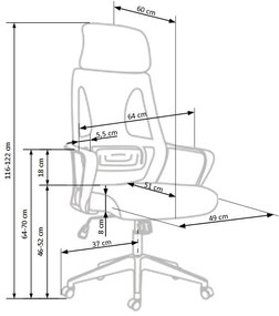 VALDEZ office chair, color: black / black DIOMMI V-CH-VALDEZ-FOT-CZARNY