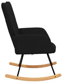 vidaXL Κουνιστή Πολυθρόνα Μαύρη Υφασμάτινη