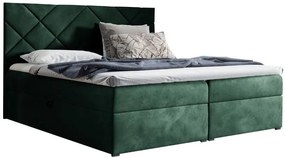 Επενδυμένο κρεβάτι Box 3-Prasino-200 x 200