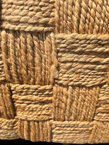 Πουφ γιούτα φυσικό 40x40x40εκ.