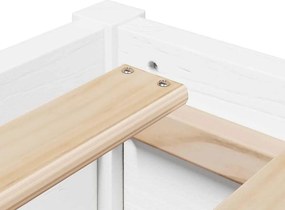 vidaXL Σκελετός Κρεβ. Χωρίς Στρώμα Λευκό 90x190 εκ Μασίφ Πεύκο