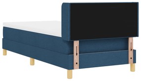 vidaXL Κρεβάτι με Στρώμα σε Μπλε, 100 x 200 εκ, ύφασμα.