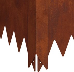 vidaXL Περίγραμμα γκαζόν 100 x 100 x 35 cm Ατσάλι Σκ rusty