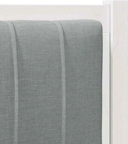 vidaXL Ταπετσαρισμένο κεφαλάρι Λευκό 75 cm Στερεά ξυλεία πεύκου