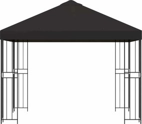 vidaXL Κιόσκι 3 x 3 m Ανθρακί Πολυεστέρας και Χάλυβας 190 gsm