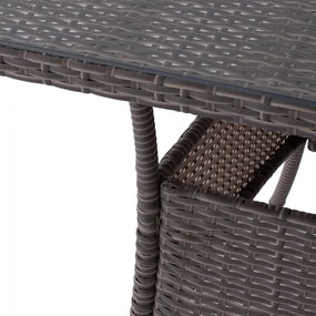 Τραπέζι Military μεταλλικό Rattan γκρι 120x70x75Υ εκ. 120x70x75 εκ.
