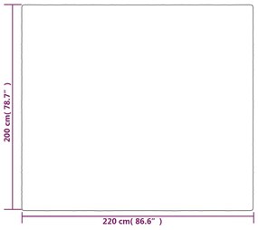 vidaXL Κουβέρτα Βαρύτητας με Κάλυμμα Γκρι 200x220 εκ. 9 κ. Υφασμάτινη
