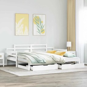 vidaXL Καναπές Κρεβάτι Συρόμενος Χωρίς Στρώμα 80x200 εκ. &amp; Συρτάρια