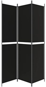 vidaXL Διαχωριστικό Δωματίου με 3 Πάνελ Μαύρο 150x220 εκ. από Ύφασμα