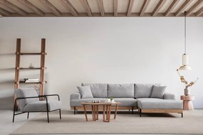 Corner Sofa Eti Oak Right - Grey Grey