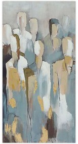 Πίνακας Καμβάς Peoples 166-224-051 70x3x140cm Multi Κάθετοι Καμβάς