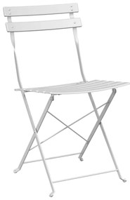 vidaXL Πτυσσόμενη Καρέκλα Κήπου 2 pcs Λευκό 42 x 46 x 82εκ Ατσάλι