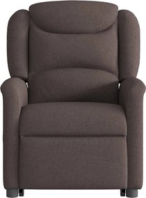 vidaXL Πολυθρόνα Ανακλινόμενη με Ανύψωση Σκούρο Καφέ Υφασμάτινη