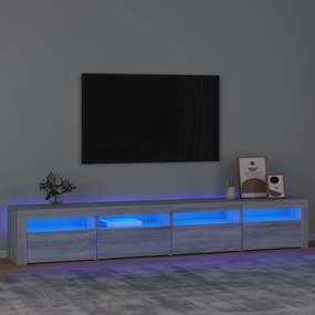 Έπιπλο Τηλεόρασης με LED Γκρι Sonoma 240x35x40 εκ. - Γκρι