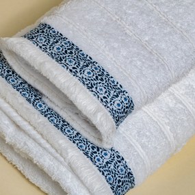Πετσέτα Προσώπου (50x100) White Fabric Amente White 600gsm