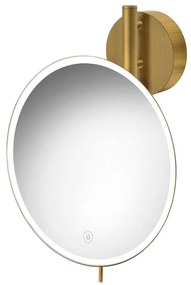 Καθρέπτης Μεγεθυντικός Led 5w IP44 Επιτοίχιος Ø25 εκ. Μεγέθυνση x5 Bronze Mat Sanco Mirrors MRLED-764-M25