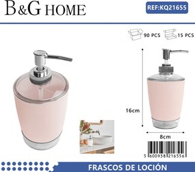 Θήκες κρεμοσάπουνου Dispenser πλαστικές - Σετ 5pcs - Light Pink - 21655