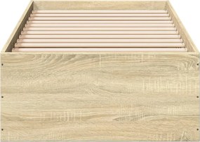 vidaXL Πλαίσιο Κρεβατιού Χωρ. Στρώμα Sonoma Δρυς 75x190εκ Επεξ. Ξύλο