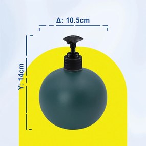 Επιτραπέζιο Πλαστικό Dispenser 600ml σε 3 Χρώματα και Σφαιρικό Σχέδιο - Μπλε